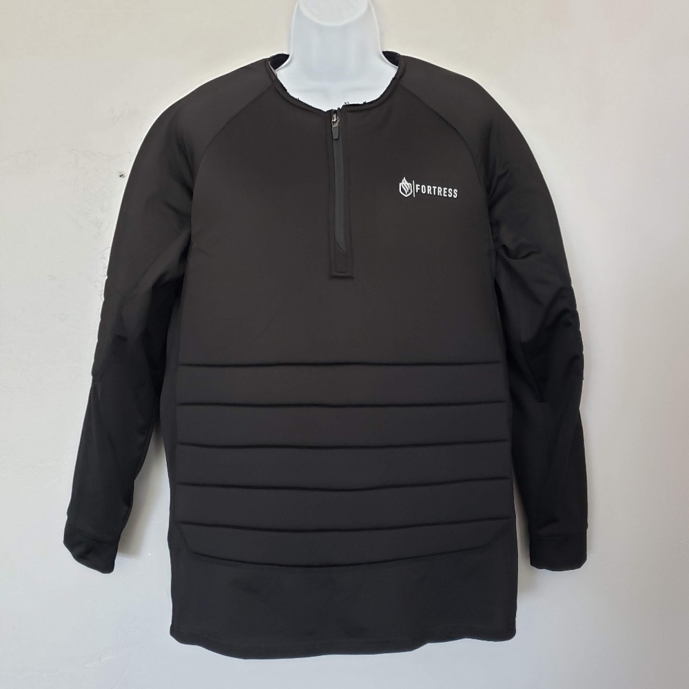 Fortress Womens Large Black Puffer Coat BasePro 1/4 Zip Quarter All Weather Gear
